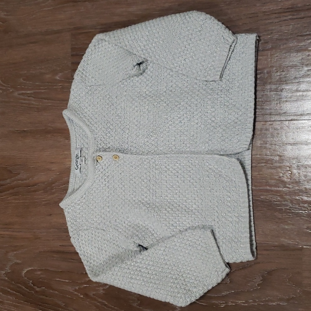 (4T) George. Toddler Girl's Metallic Knit Cardigan Complimentary Formal Occasion